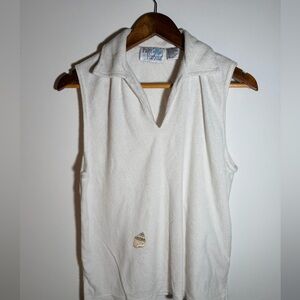 Palm Harbour White Sleeveless Terry Cloth Top